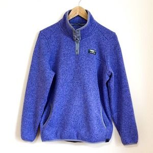 L.L. Bean The Ultimate Sweater Fleece Women’s Purple Mock Neck Sweatshirt Sz L